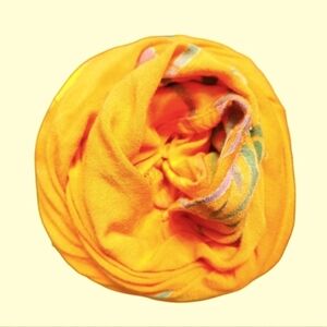 ELEGANT Bright Orange with Design Pattern Shawl/Scarf